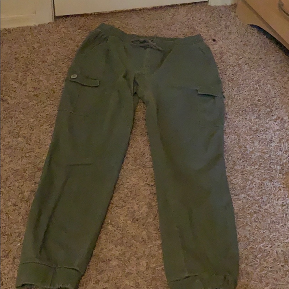 Green joggers